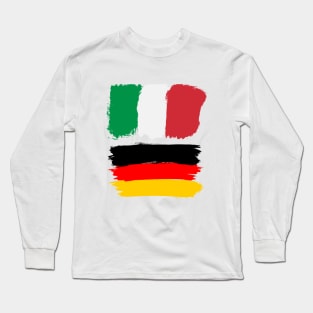 Italian and Germany flag Long Sleeve T-Shirt